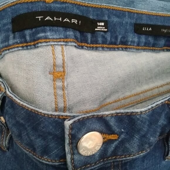 Tahari Women’s Ella High-Rise Jeans, size 14. - Picture 7 of 9